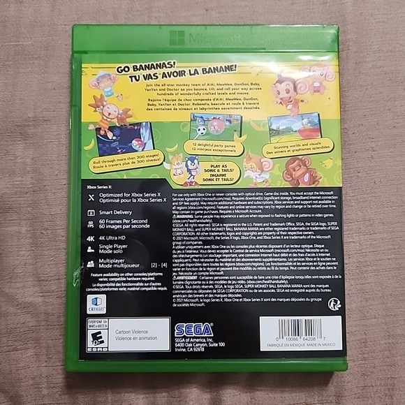 Super Monkey Ball Banana Mania ANNIVERSARY EDITION XBOX SERIES X Complete CIB - Picture 2 of 3